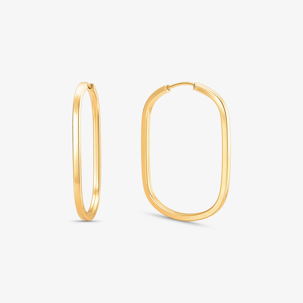 Brinco Argola Fio Reto em Ouro Amarelo 18K