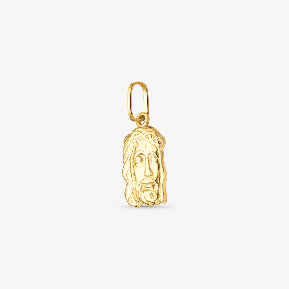 Pingente Face de Cristo Estampado em Ouro Amarelo 18K
