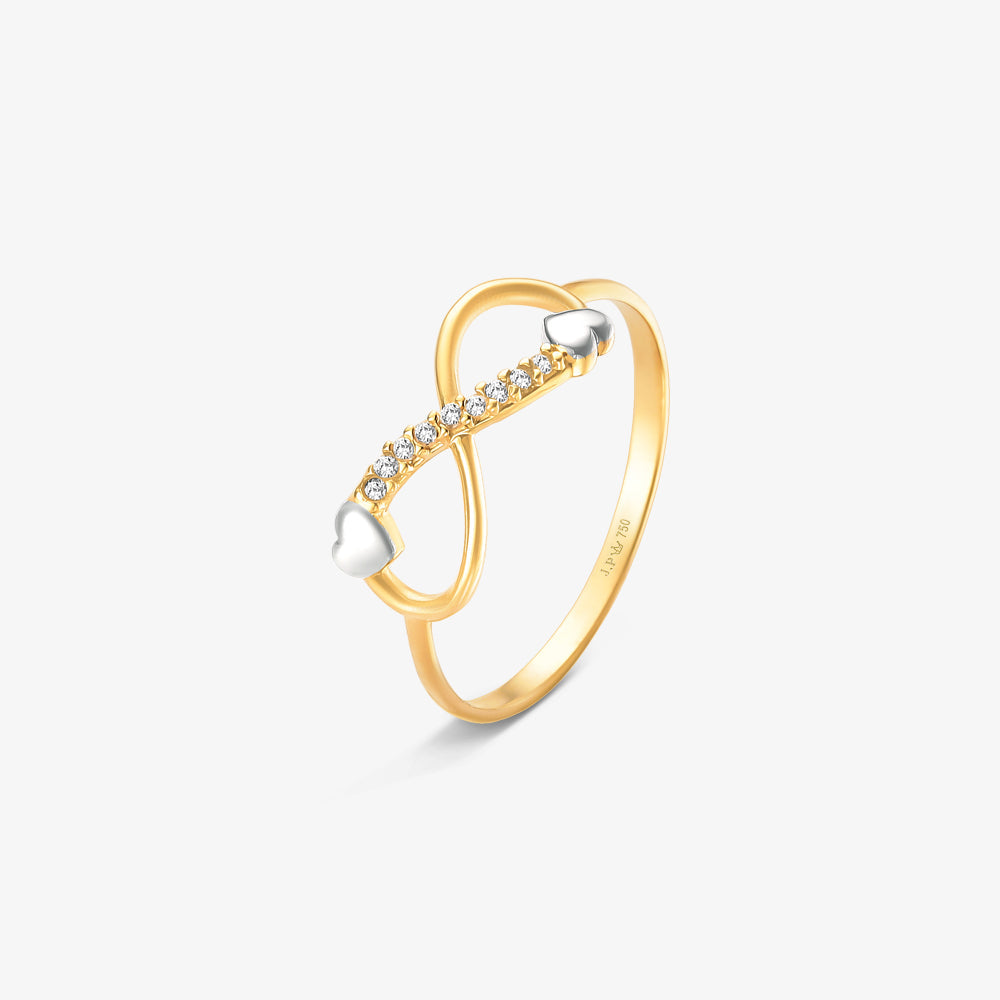Anel Infinito em Ouro Amarelo 18K