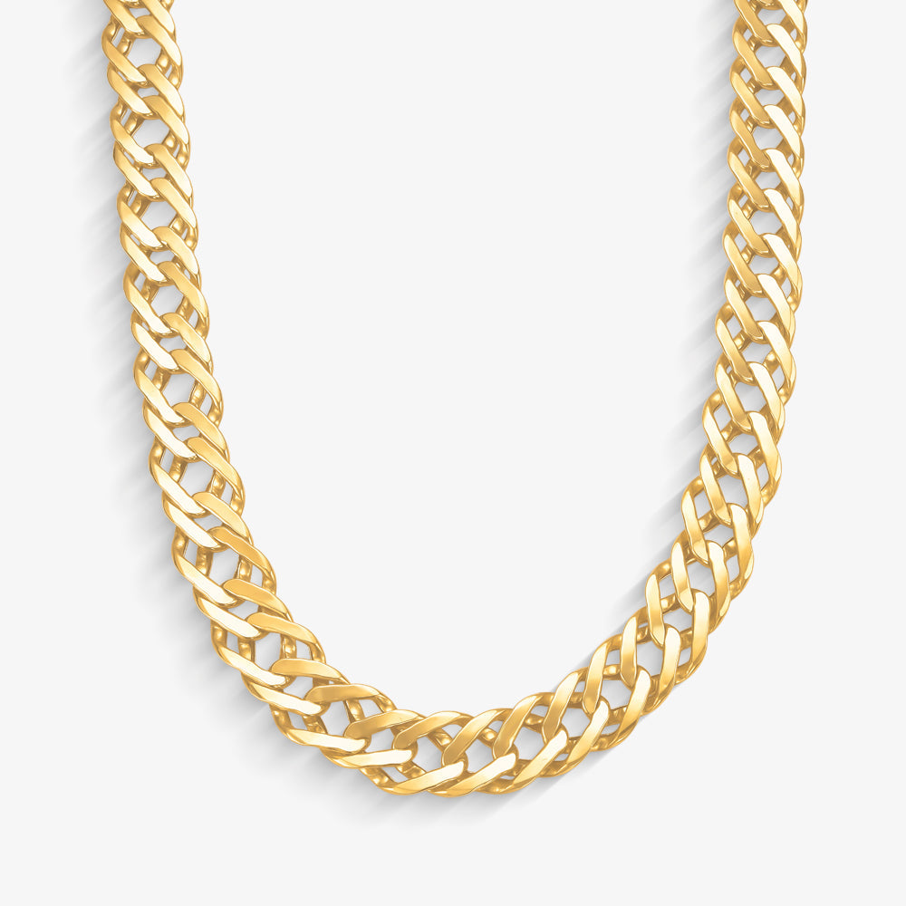 Corrente Grumet Dupla Oca em Ouro Amarelo 18K, 73cm
