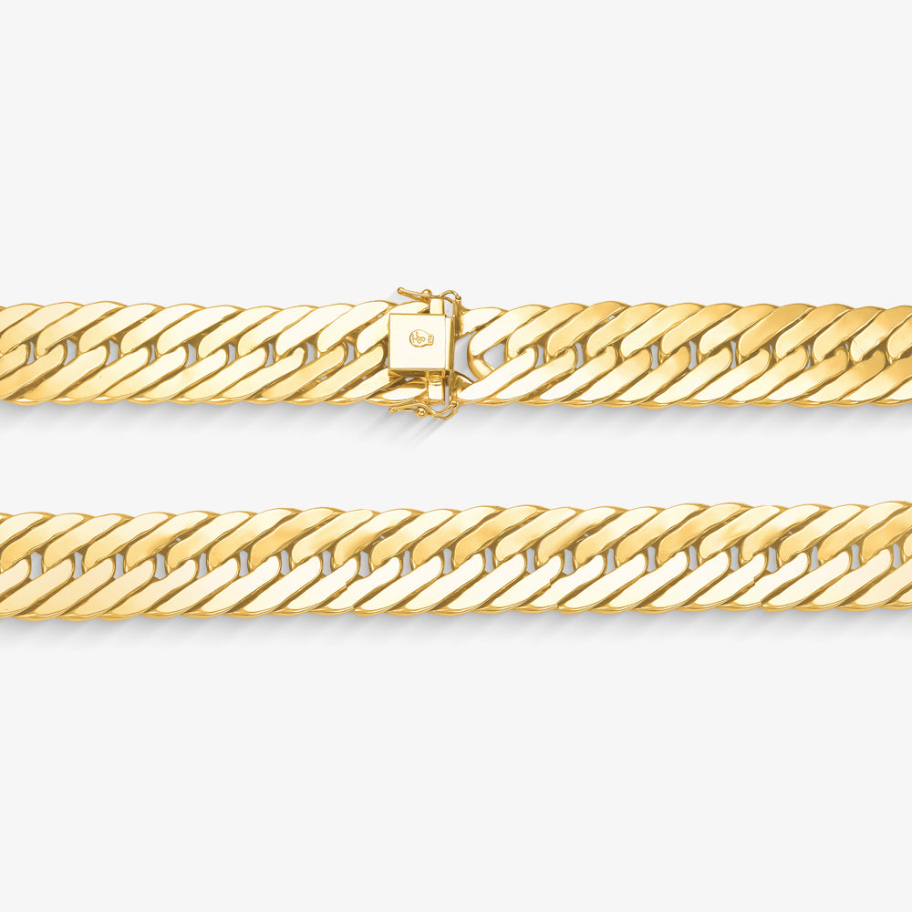 Corrente Grumet Dupla Oca em Ouro Amarelo 18K, 70cm