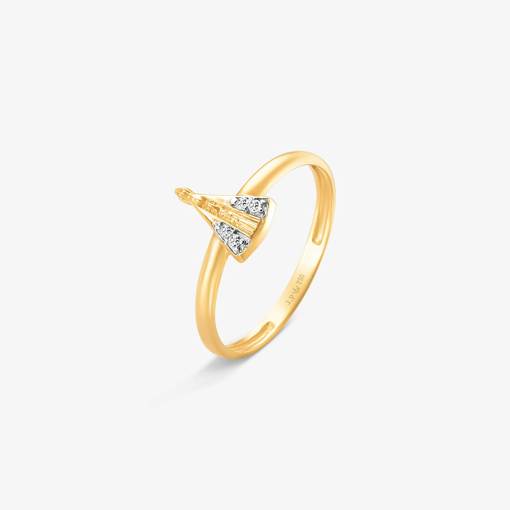 Anel N.Sra. Aparecida em Ouro Amarelo 18K