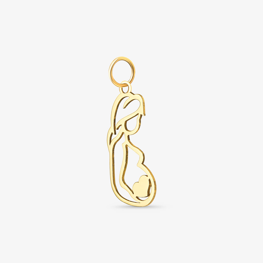 Pingente Grávida em Ouro Amarelo 18K
