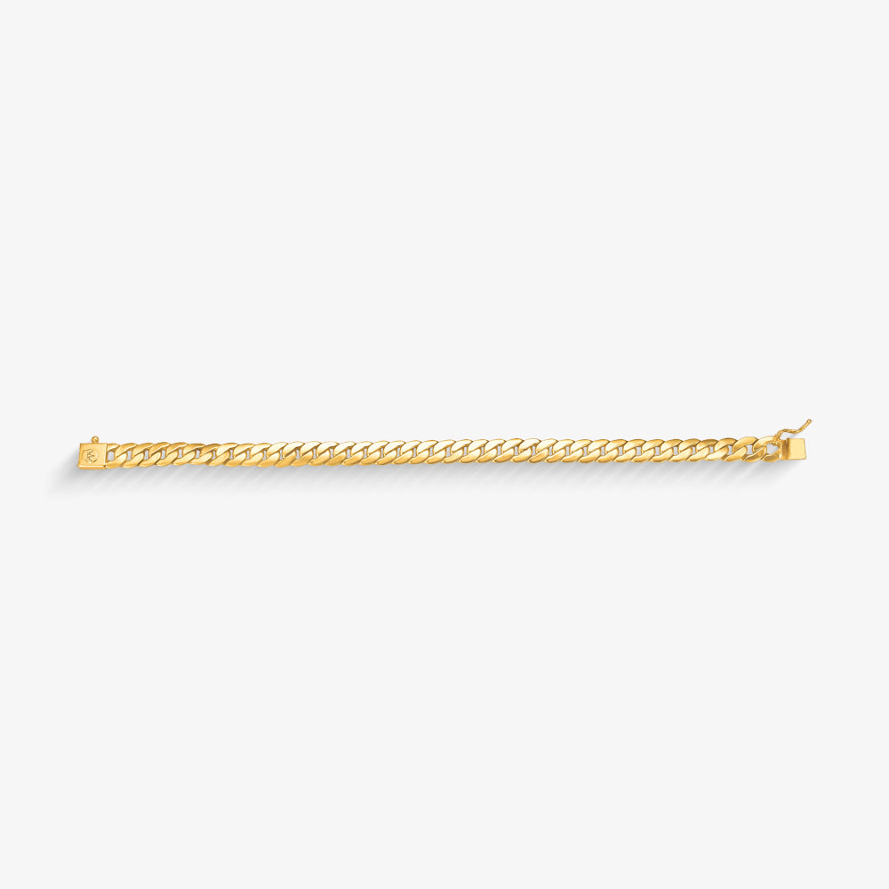 Pulseira Grumet Dupla Oca em Ouro Amarelo 18K, 18cm