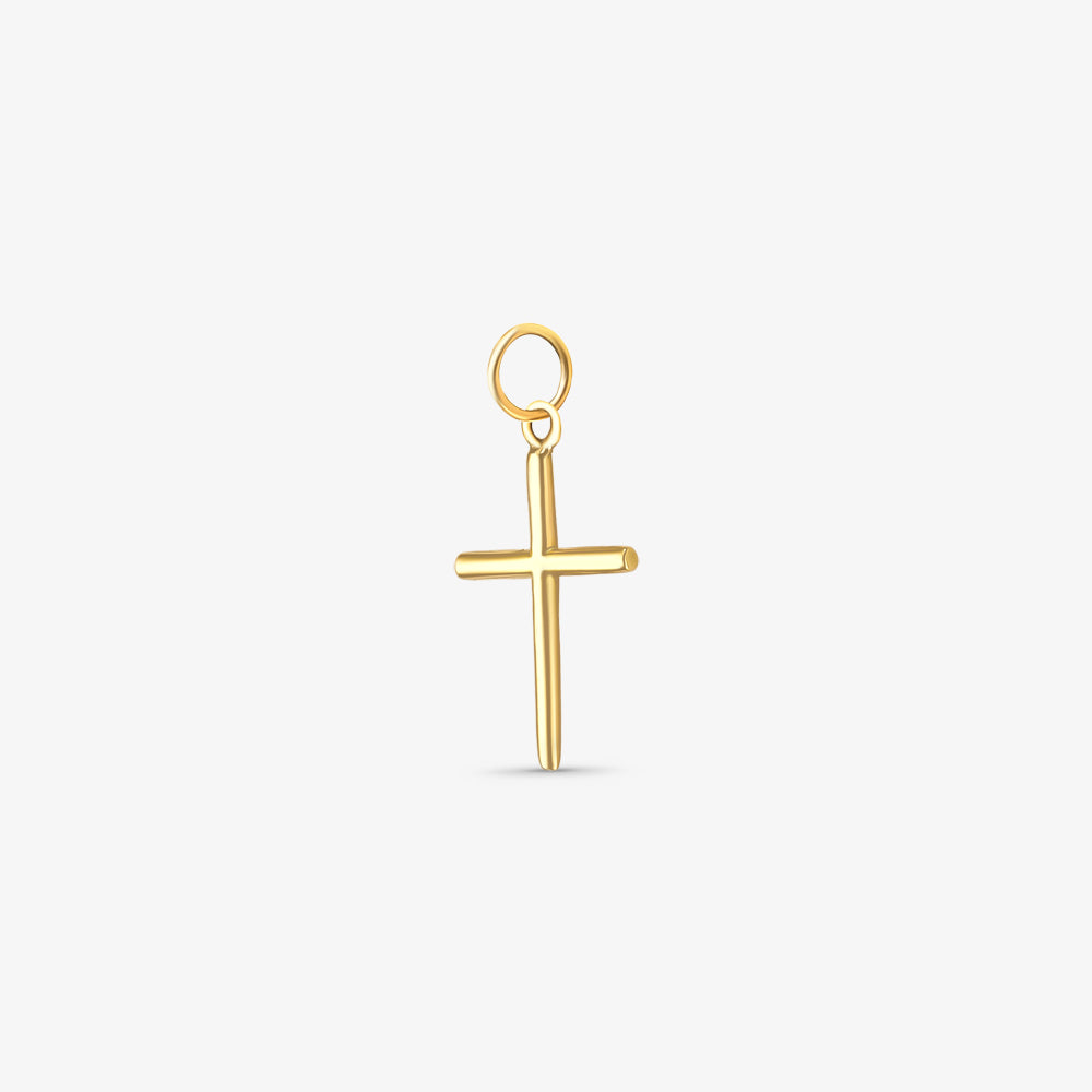 Pingente Cruz Palito Pequena em Ouro Amarelo 18K