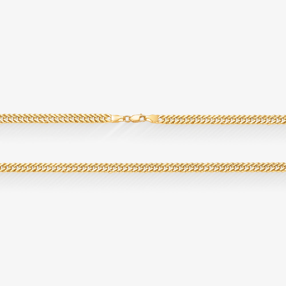 Corrente Grumet Dupla Oca em Ouro Amarelo 18K, 55cm
