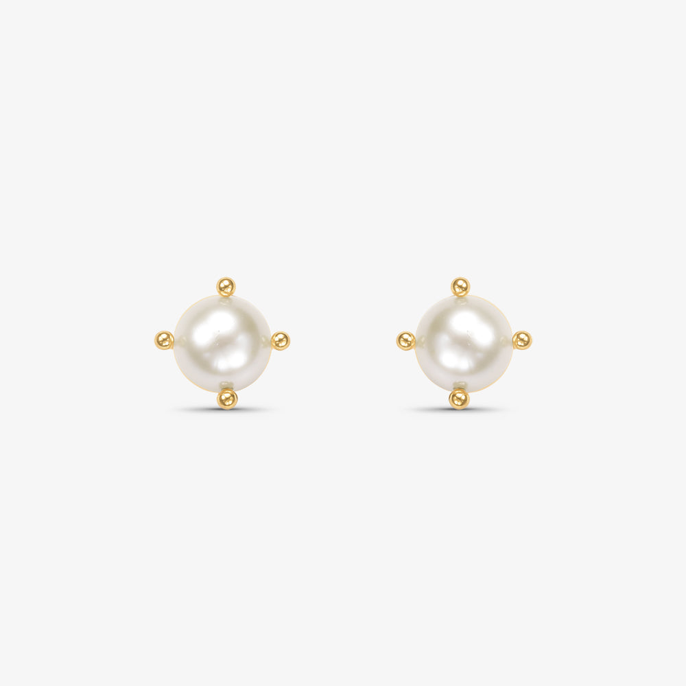 Brinco Pérola Natural Fio Cartier em Ouro Amarelo 18K