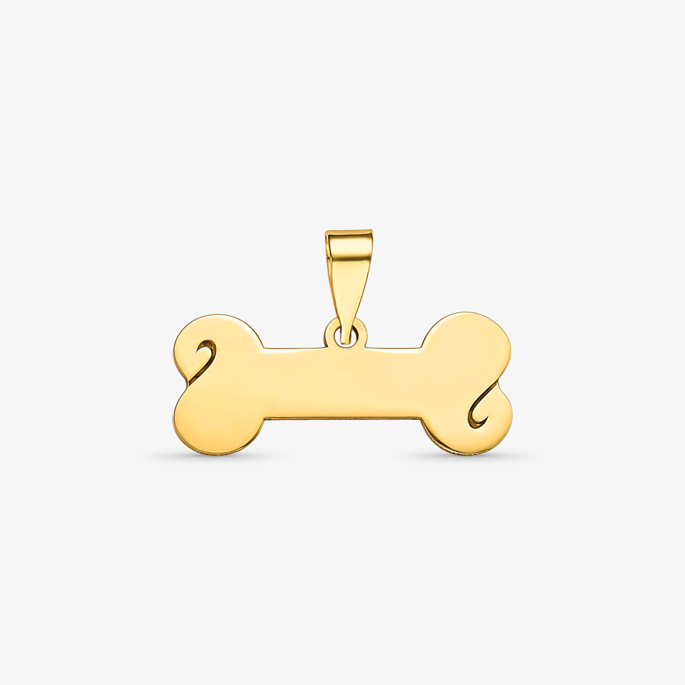 Pingente Osso em Ouro Amarelo 18K