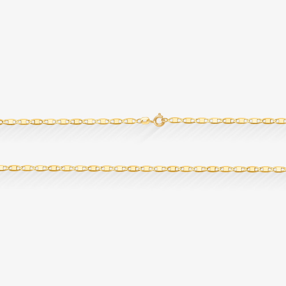 Corrente Piastrine em Ouro Amarelo 18K, 70cm