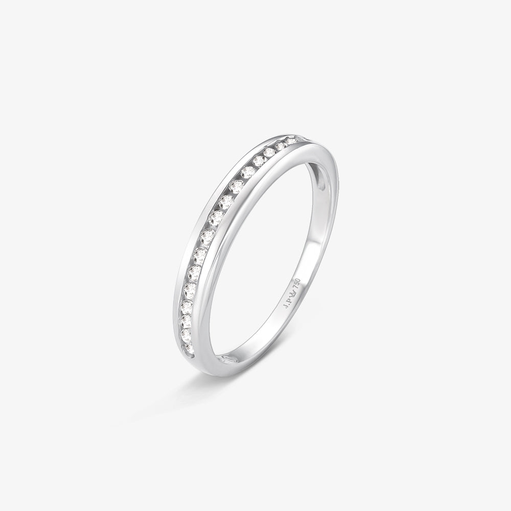 Anel Luz XII com Diamantes em Ouro Branco 18K
