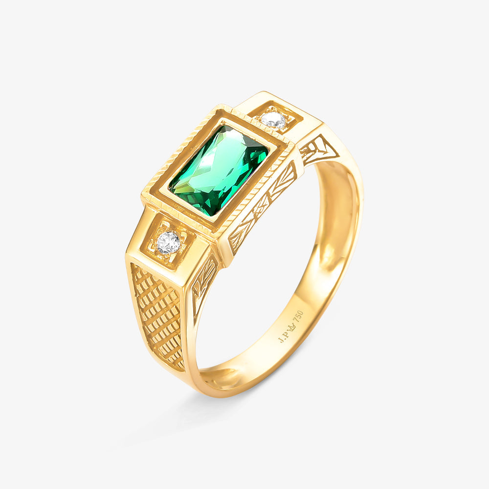 Anel Masculino Pura em Ouro Amarelo 18K