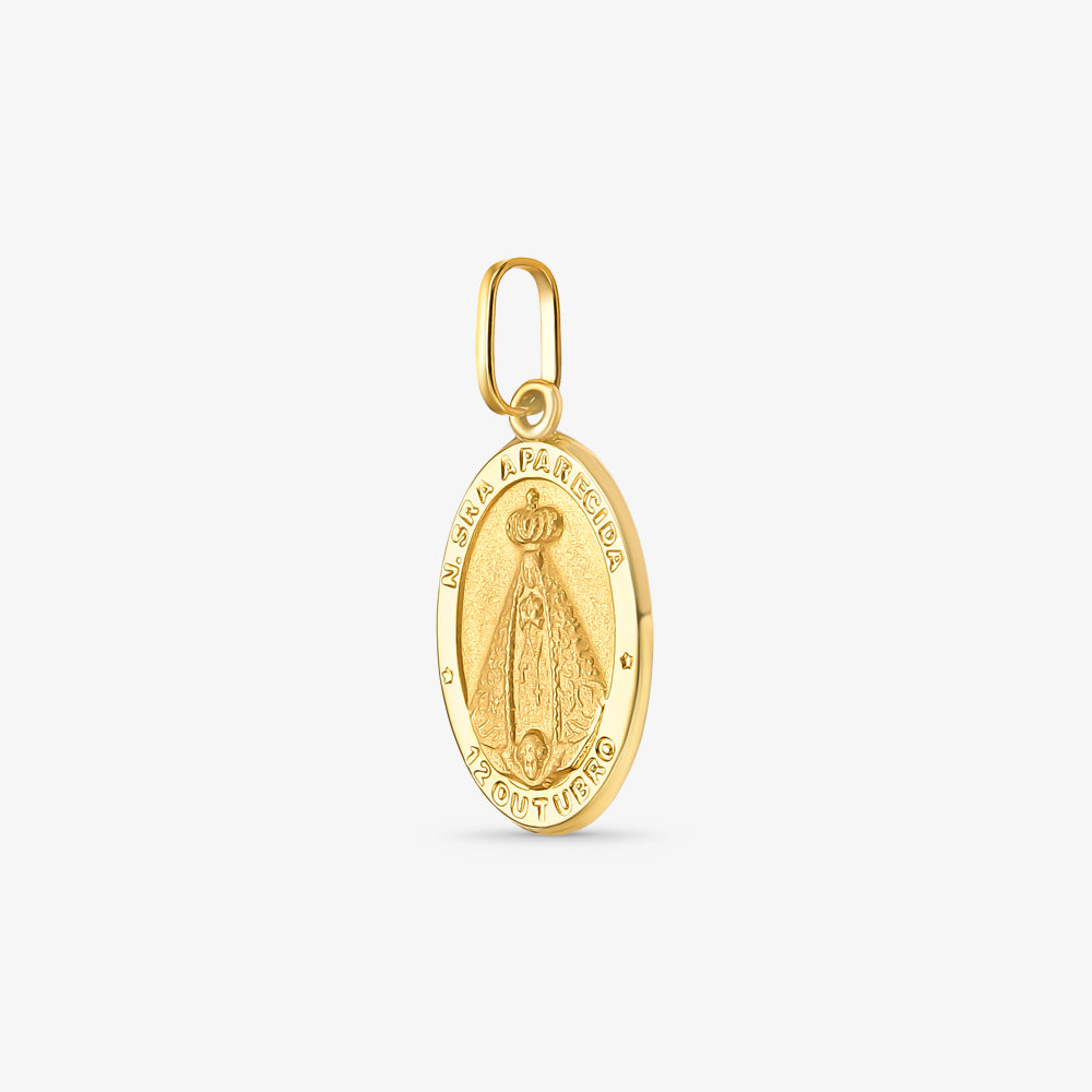 Pingente Nossa Senhora Aparecida em Ouro Amarelo 18K