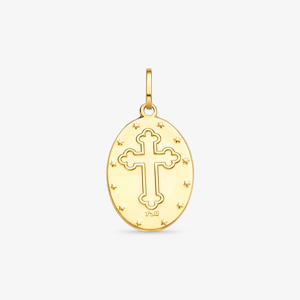 Pingente Nossa Senhora Aparecida Médio em Ouro Amarelo 18K