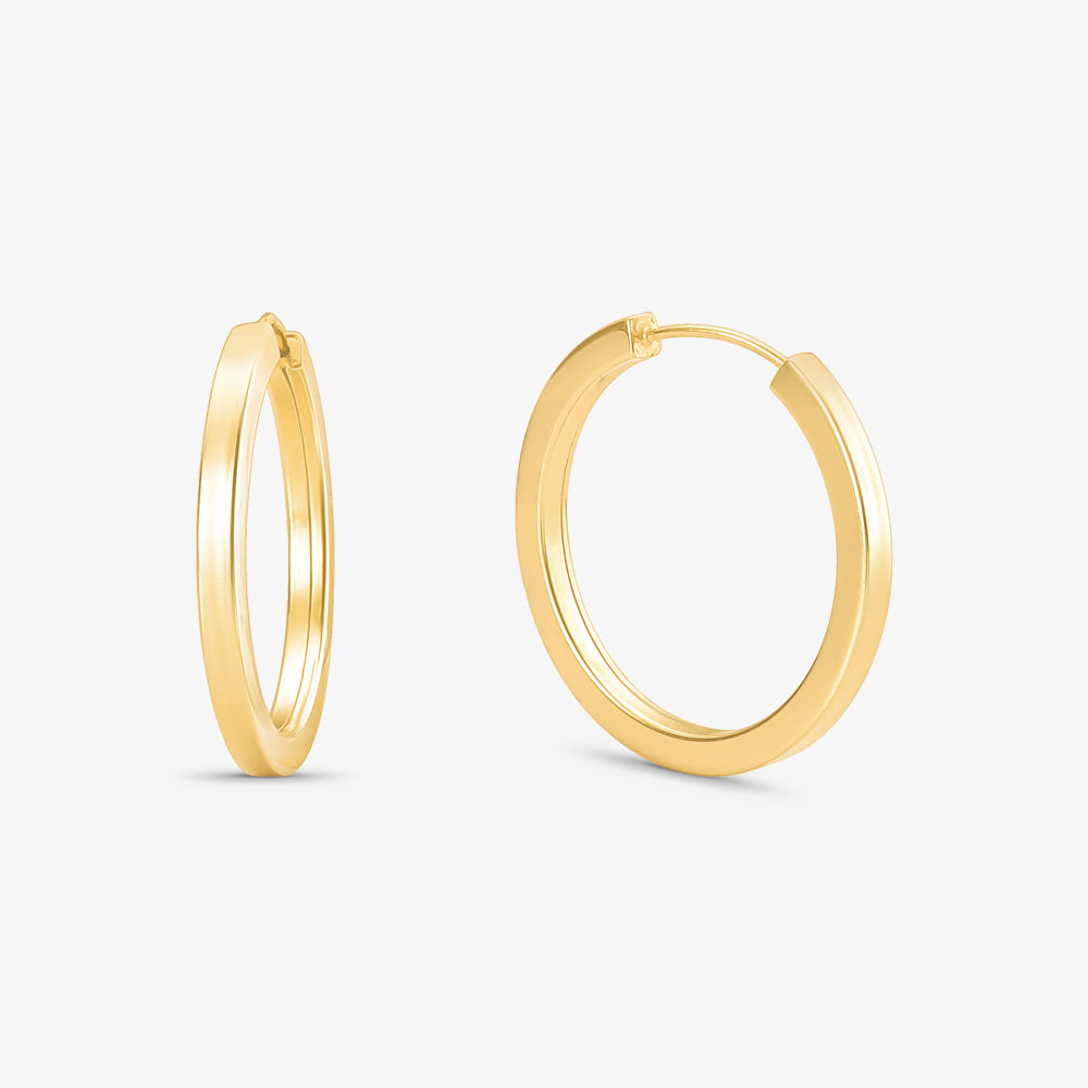 Brinco Argola Redonda em Ouro Amarelo 18K