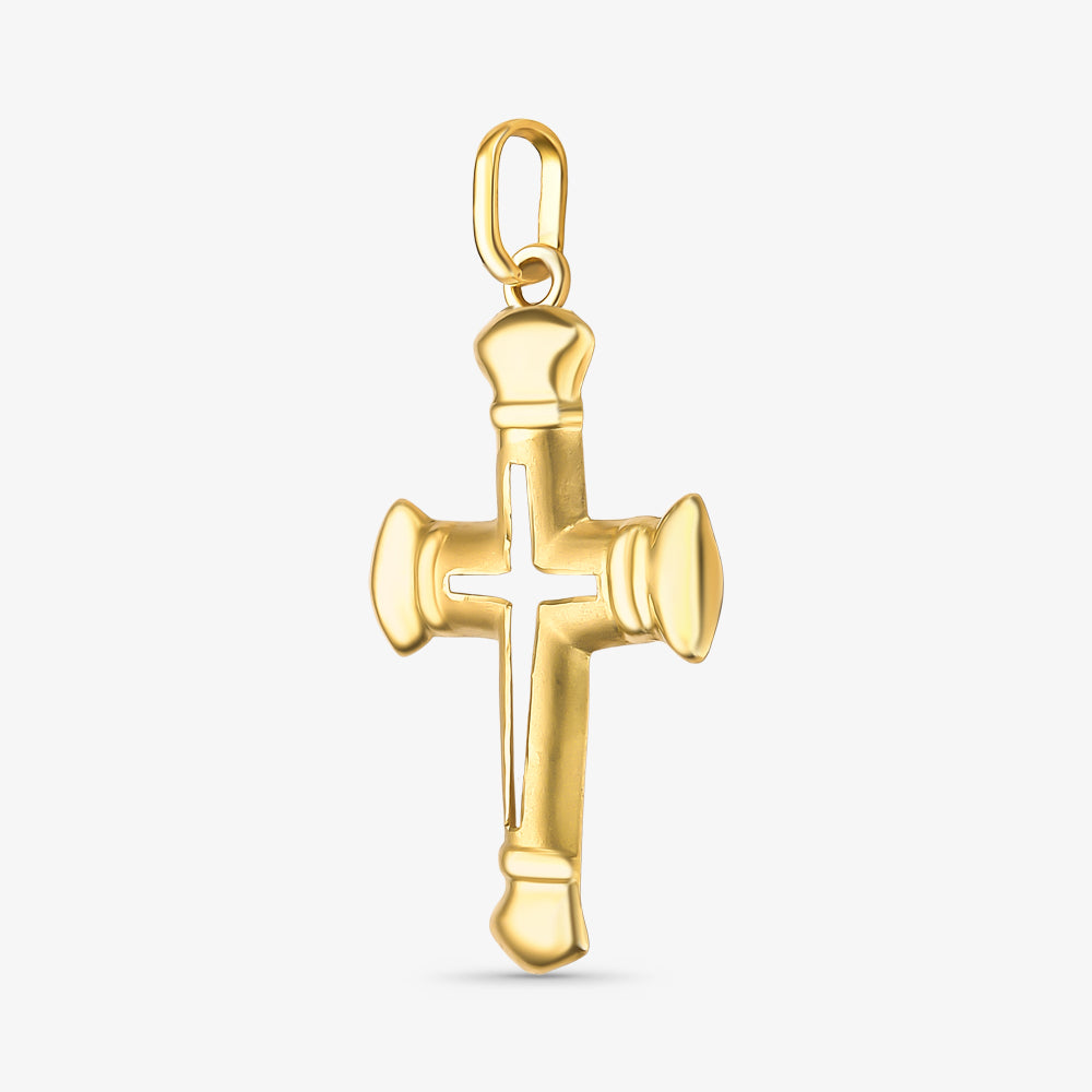 Pingente Cruz III em Ouro Amarelo 18K