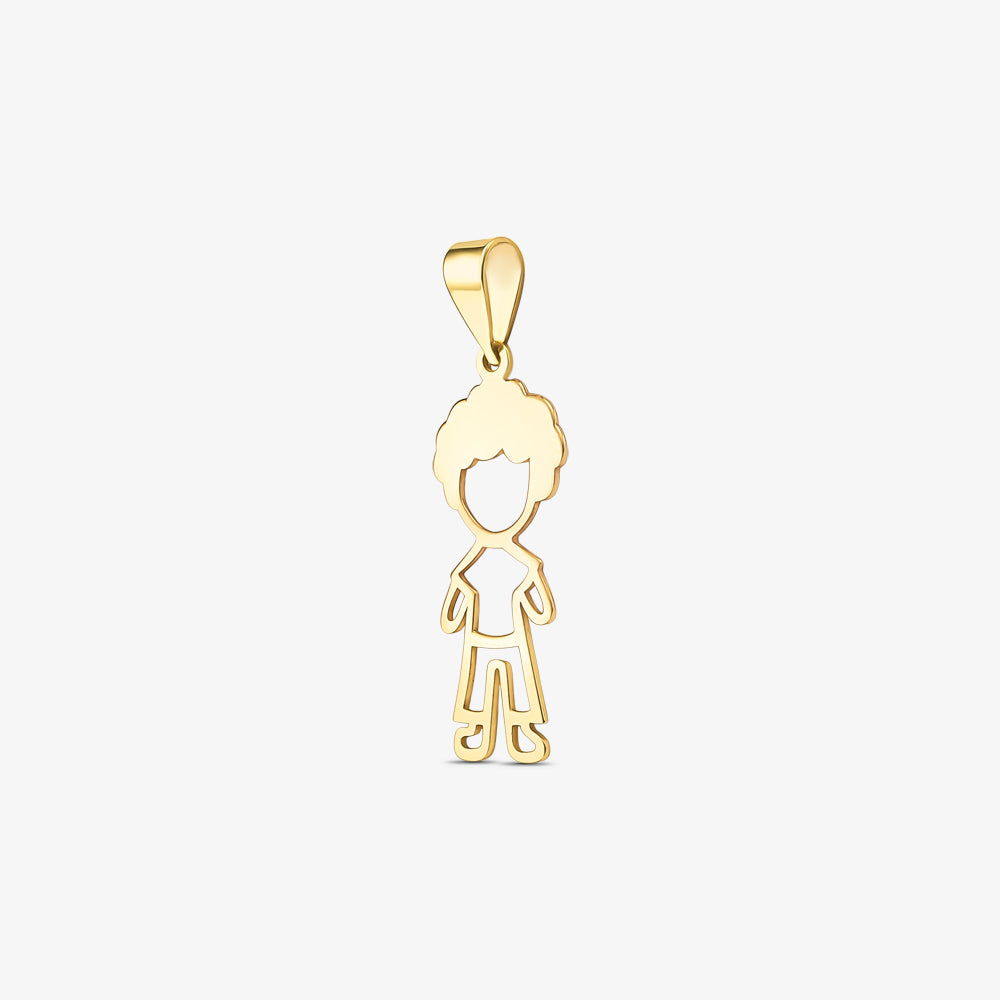 Pingente Menino em Ouro Amarelo 18K