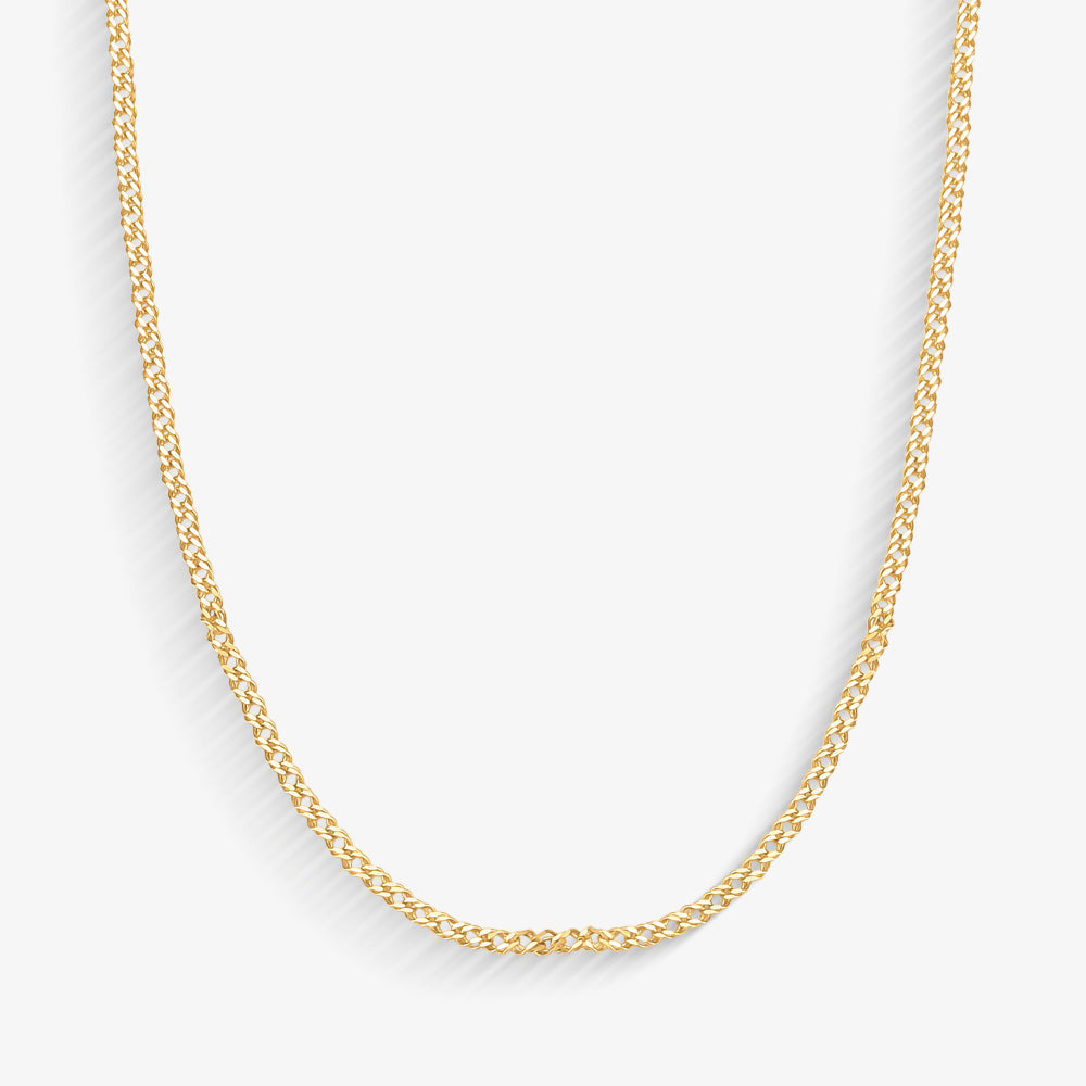 Corrente Grumet Laminada em Ouro Amarelo 18K, 45cm