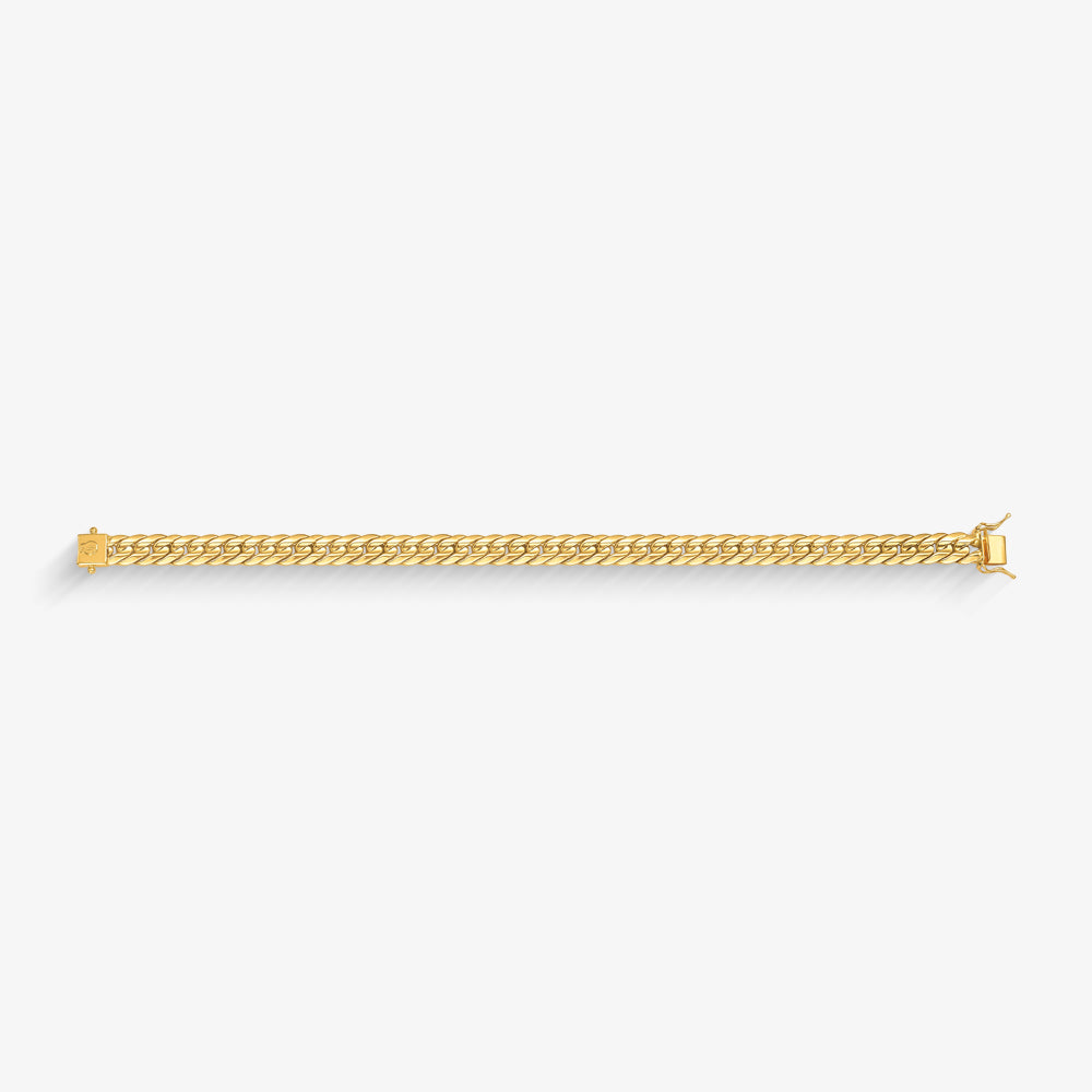 Pulseira Grumet Maciça em Ouro Amarelo 18K, 22cm