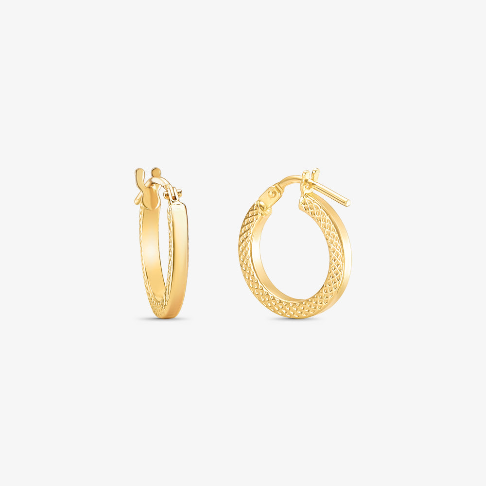 Brinco Argola Redonda em Ouro Amarelo 18K