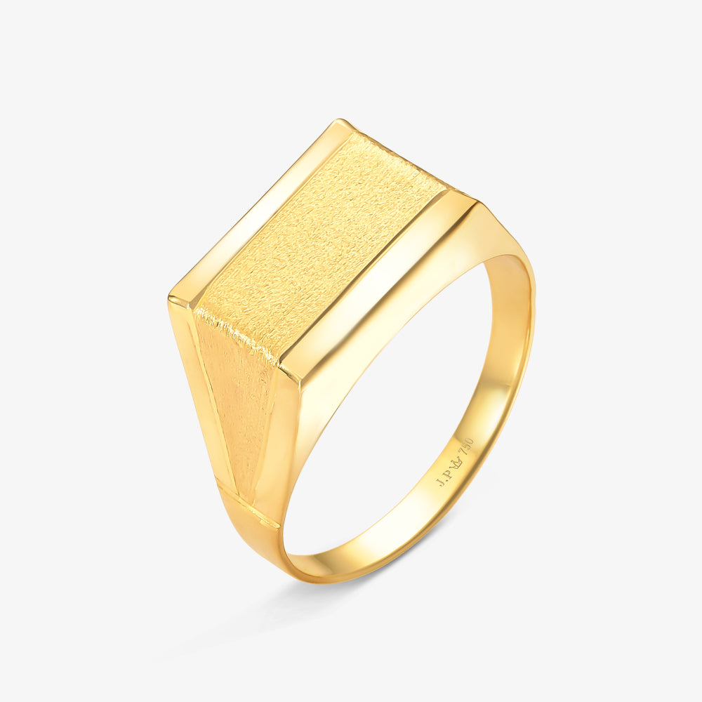Anel Masculino Chapa em Ouro Amarelo 18K