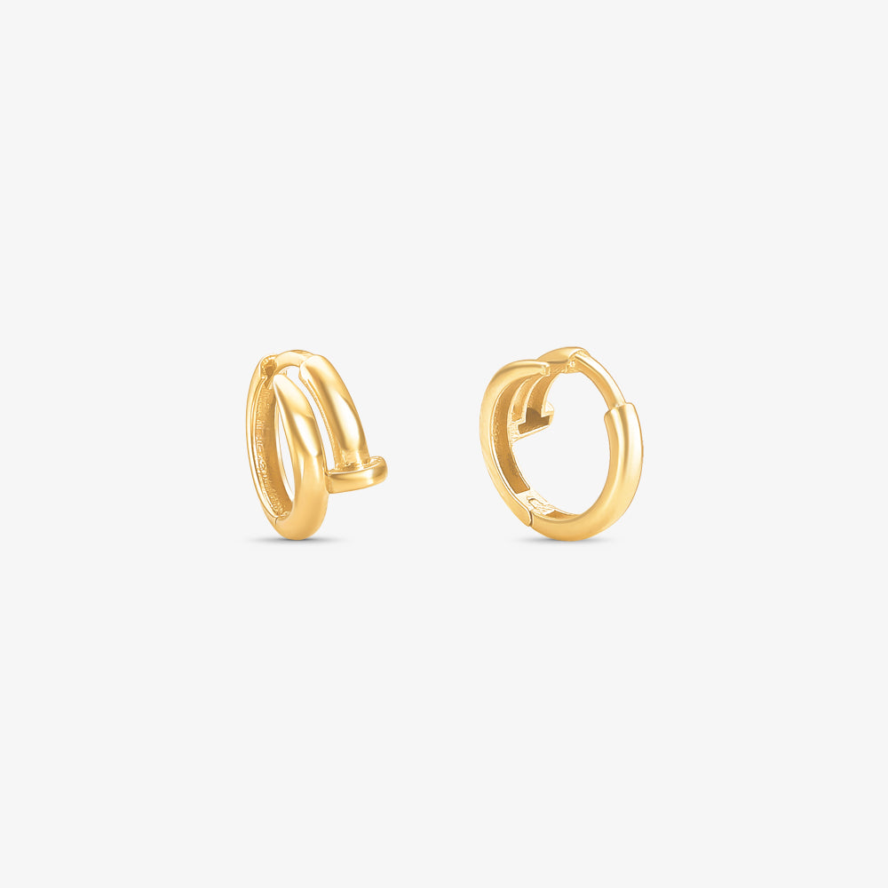 Brinco Argola Prego em Ouro Amarelo 18K