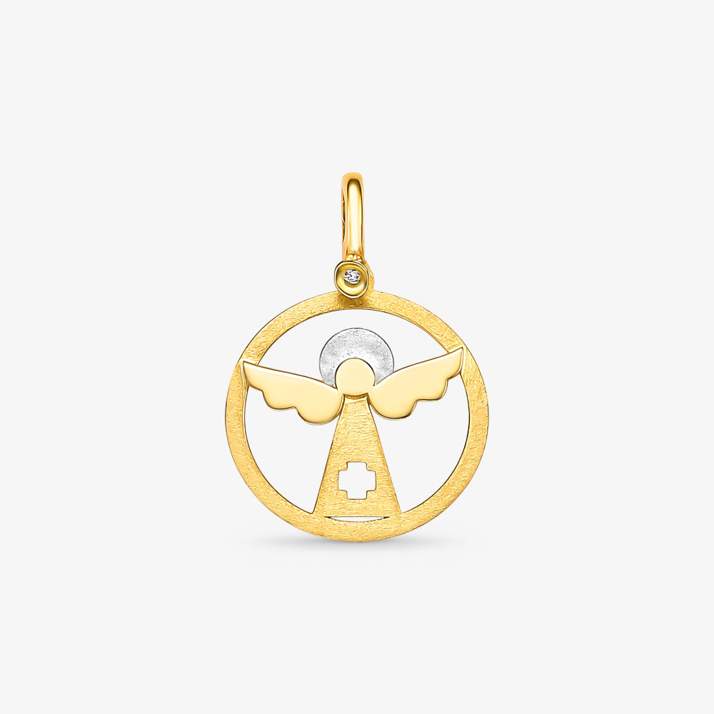 Pingente Anjo em Ouro Amarelo 18K