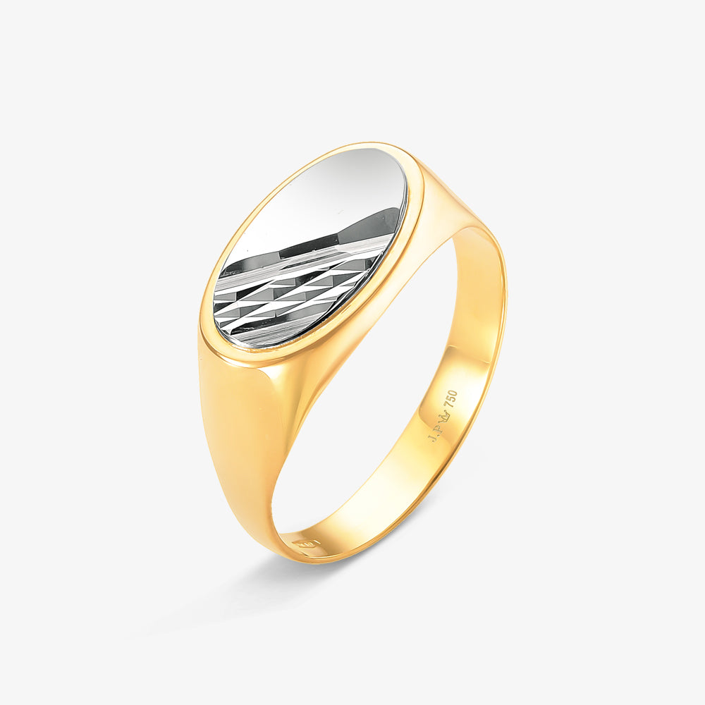 Anel Masculino Lunar em Ouro Amarelo 18K