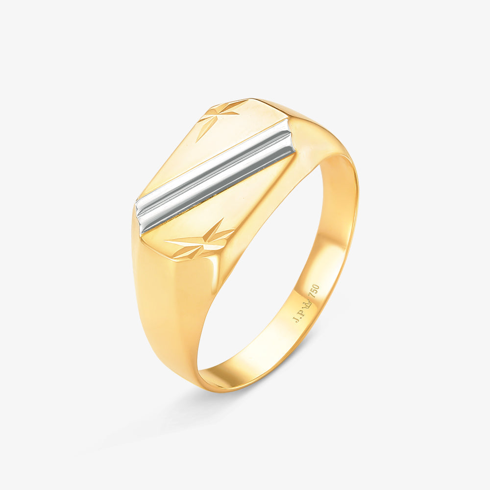 Anel Masculino IV em Ouro Amarelo 18K