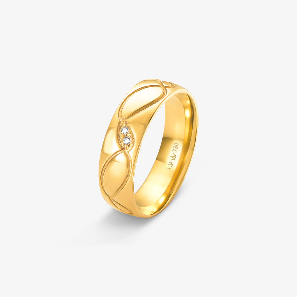 Aliança Nexa Comfort com Pedras em Ouro Amarelo 18K, 5,70mm