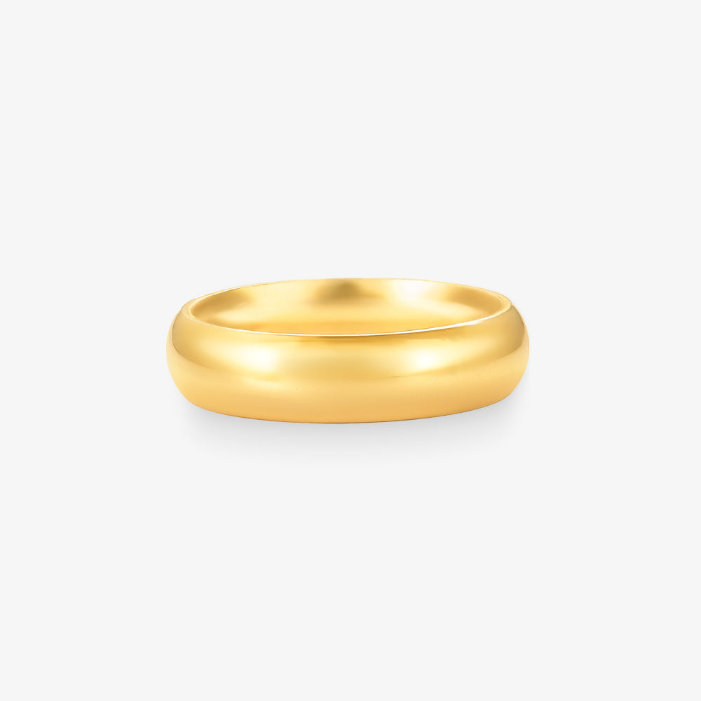 Aliança Lisa Comfort em Ouro Amarelo 18K, 5mm
