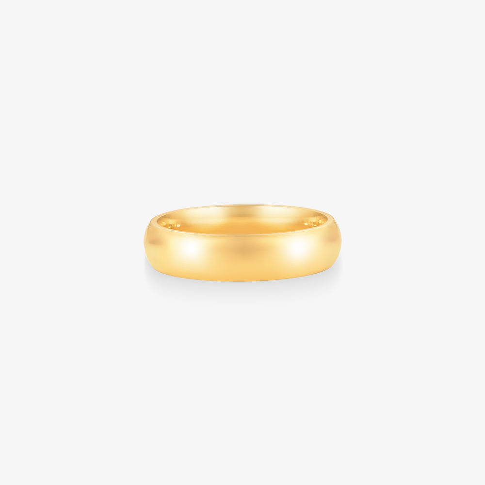Aliança Lisa Comfort em Ouro Amarelo 18K, 4,90mm