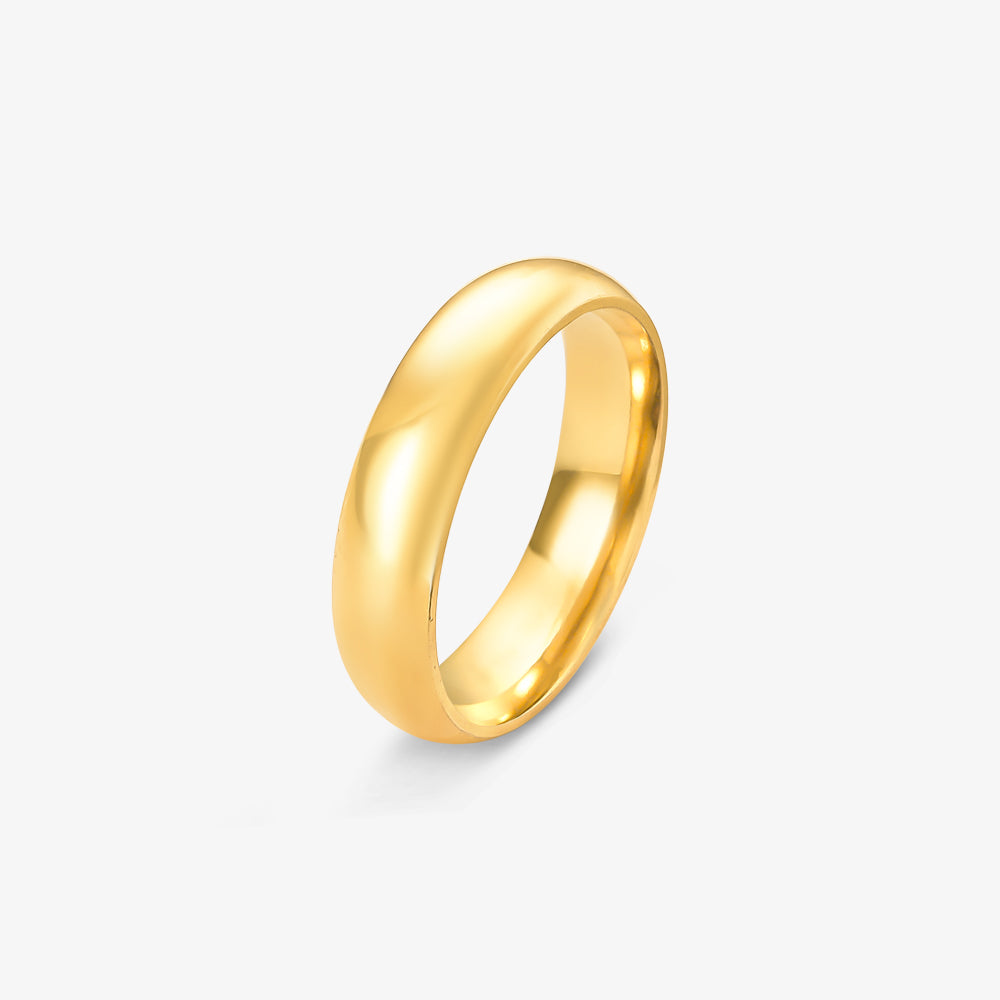 Aliança Lisa Comfort em Ouro Amarelo 18K, 4,90mm