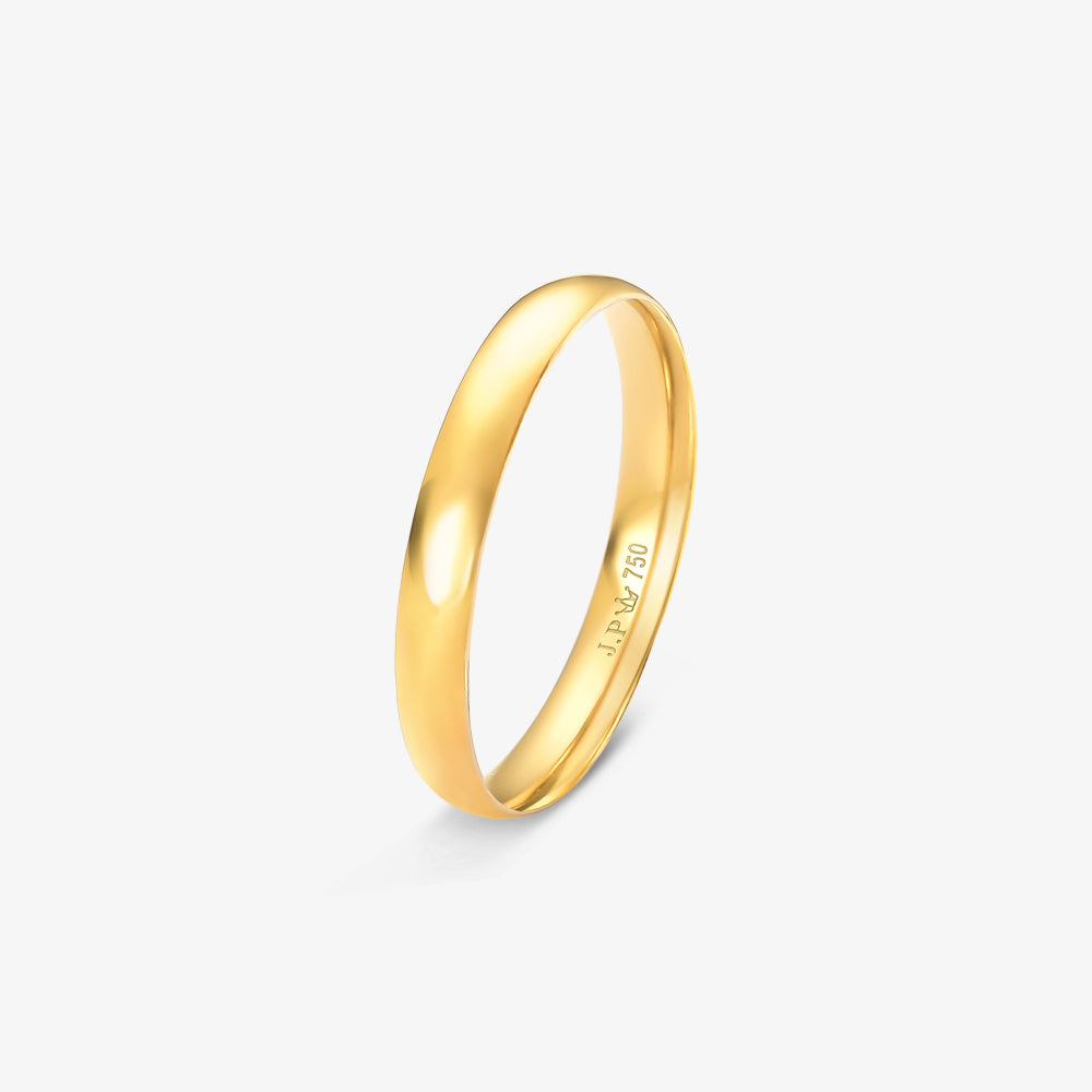 Aliança Encanto Lisa Comfort em Ouro Amarelo 18K, 2,70mm