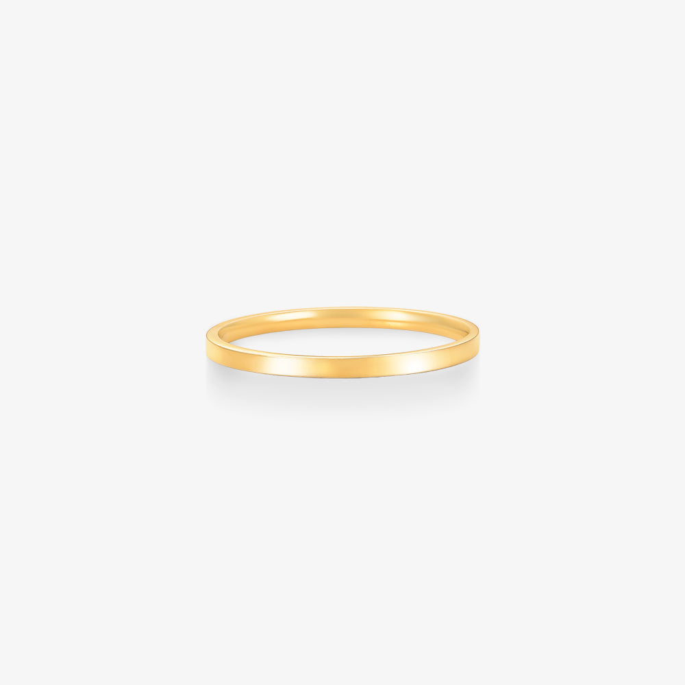 Aliança Dueto Lisa Comfort em Ouro Amarelo 18K, 3mm