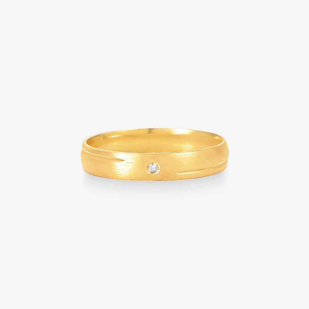 Aliança Éclat Comfort com Pedras em Ouro Amarelo 18K, 3,60mm