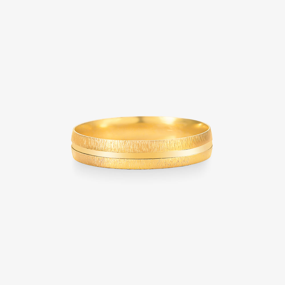 Aliança Fosca Comfort em Ouro Amarelo 18K, 4mm