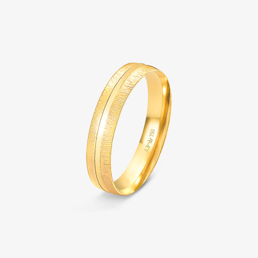 Aliança Fosca Comfort em Ouro Amarelo 18K, 4mm