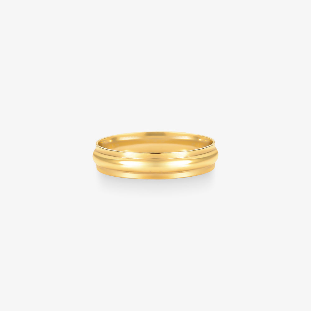 Aliança Elo Reta em Ouro Amarelo 18K, 4,80mm