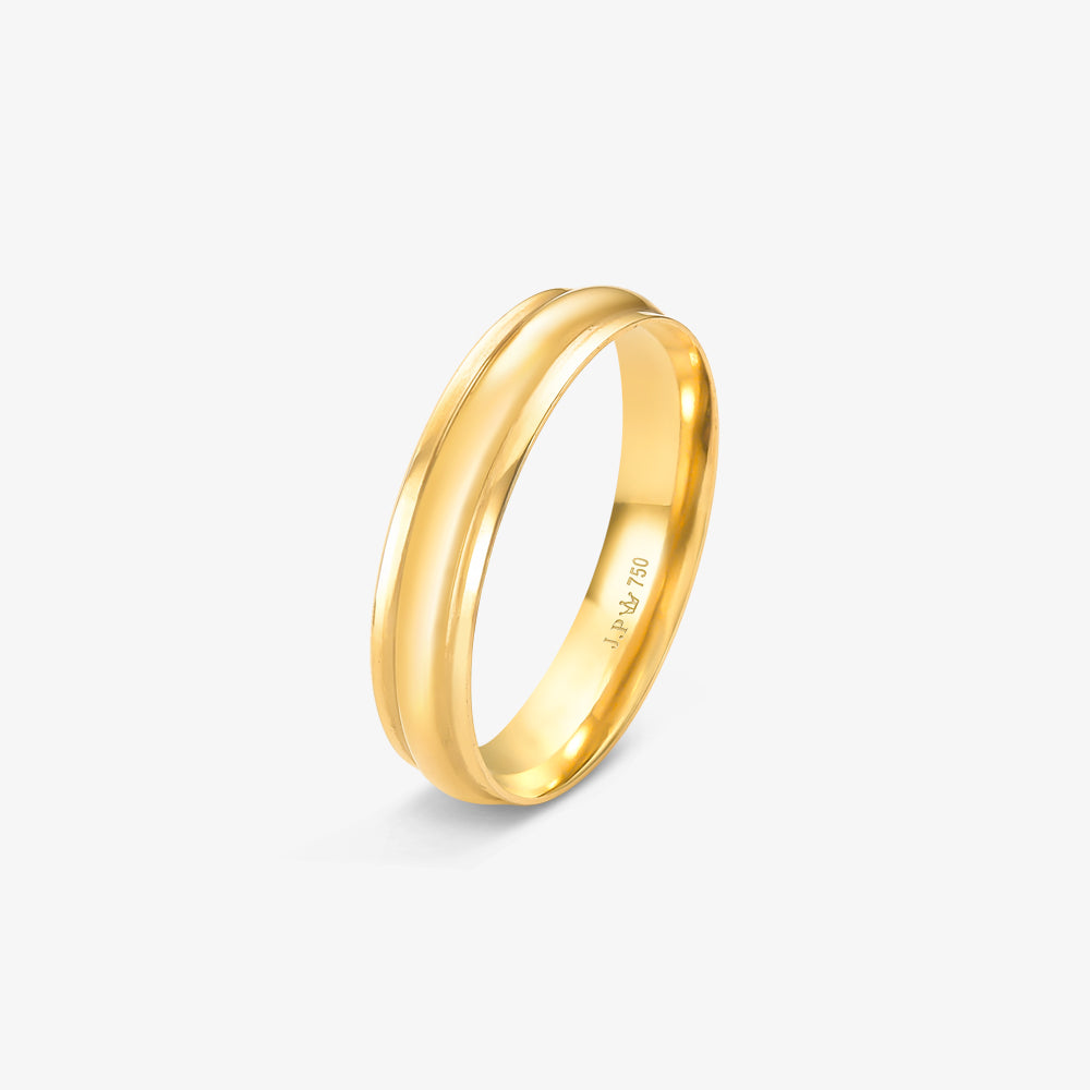 Aliança Elo Reta em Ouro Amarelo 18K, 4,80mm