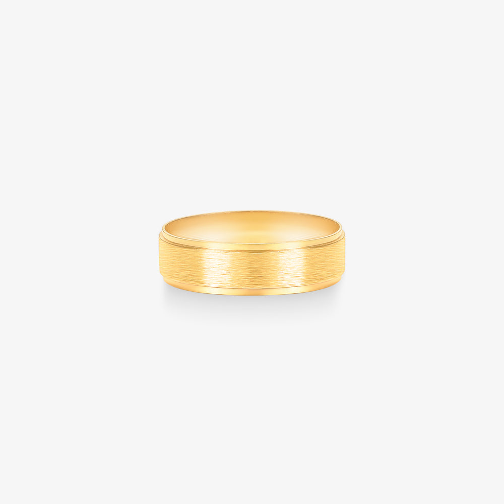 Aliança Fosca Reta em Ouro Amarelo 18K, 5,50mm