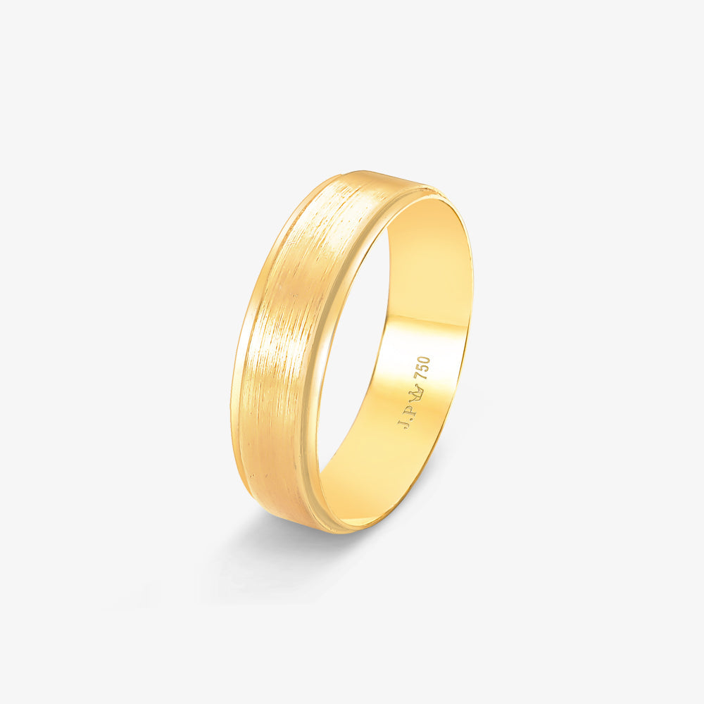 Aliança Fosca Reta em Ouro Amarelo 18K, 5,50mm