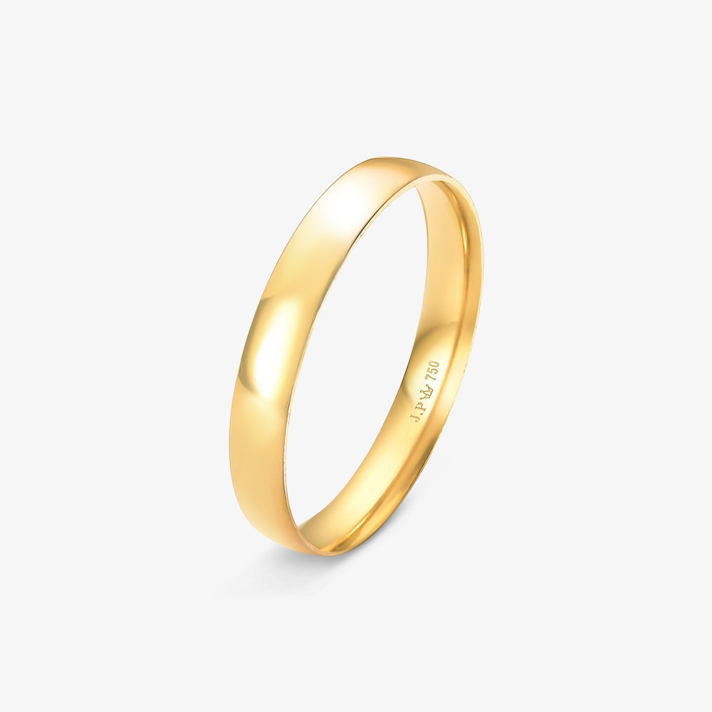 Aliança Paixão Lisa Comfort em Ouro Amarelo 18K, 3,8mm