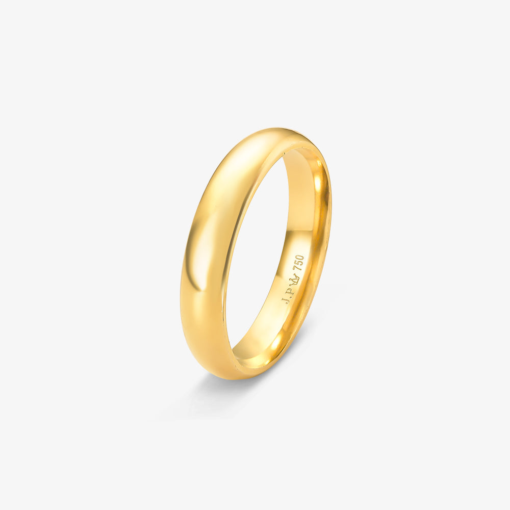 Aliança Infinito Lisa Comfort em Ouro Amarelo 18K, 3,9mm