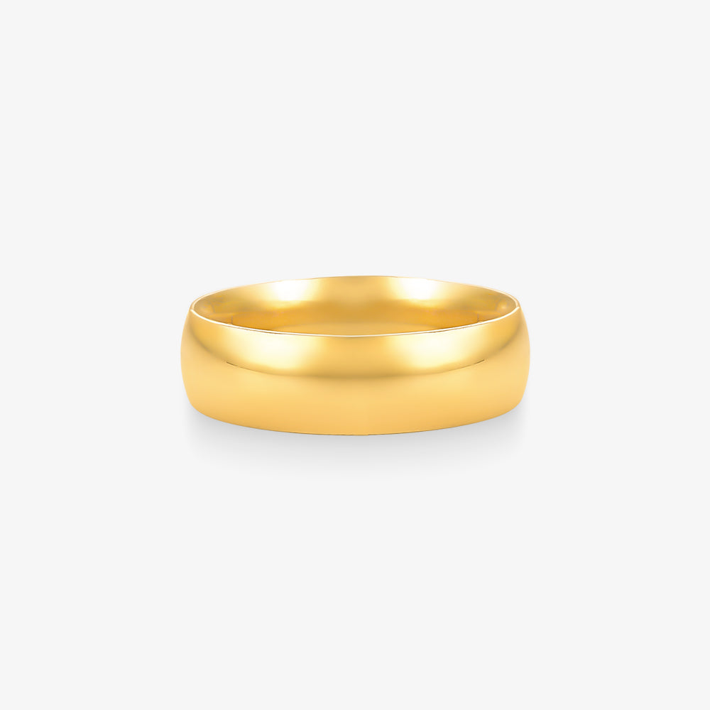 Aliança Lisa Comfort em Ouro Amarelo 18K, 5,80mm