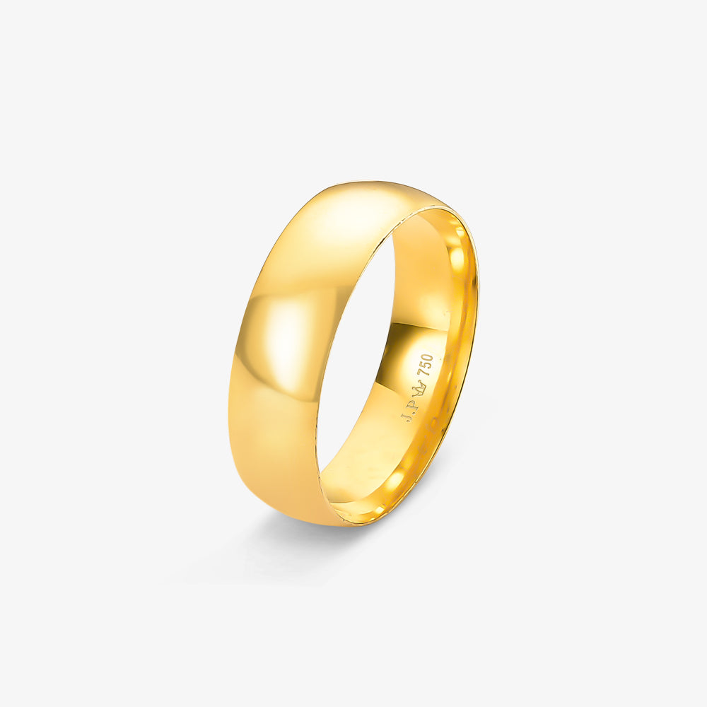 Aliança Lisa Comfort em Ouro Amarelo 18K, 5,80mm